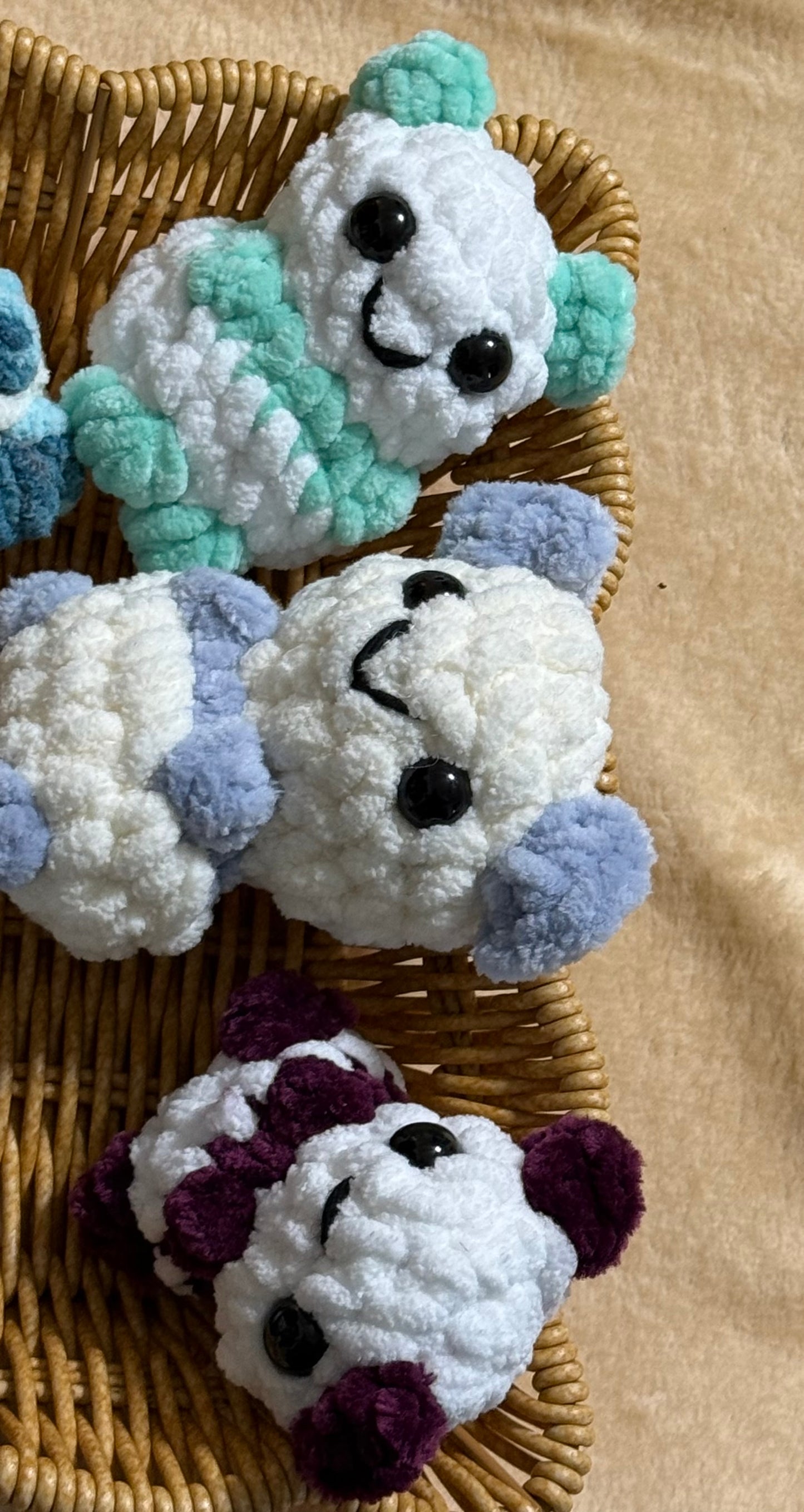 Pocket Pandas Crocheted Plushies