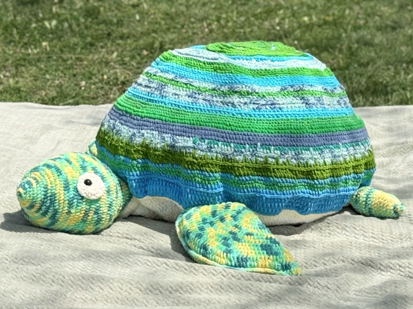 Giant Sea Turtle Soft Sculpture Bean Bag Chair Example Installation