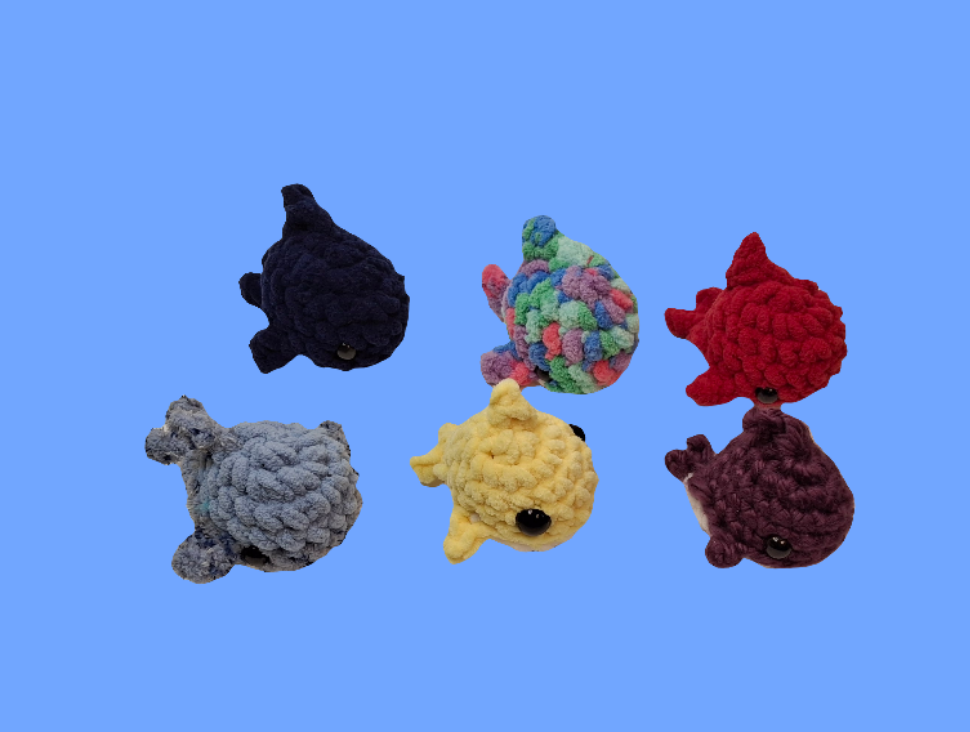 Pocket Shark Plushies – Soft Handmade Crochet Baby Shark Stuffed Toys forKiids