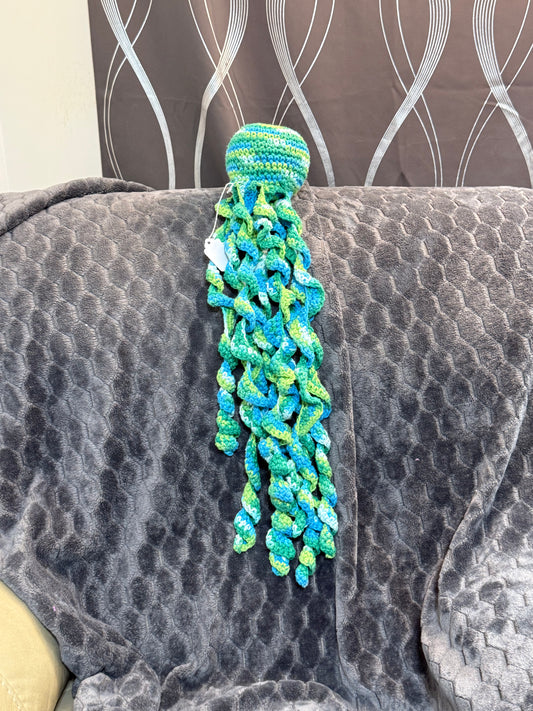 Rainbow Jellyfish Plushie – Colorful Crochet Sea Creature Toy for Ocean Lovers & Gifts