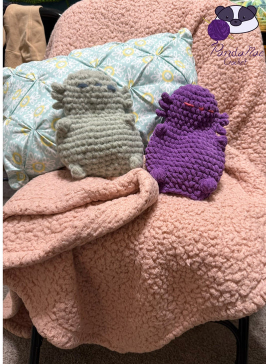 Sleepy Little Loves Soft Snuggle Axolotl Lovey PDF Crochet Pattern