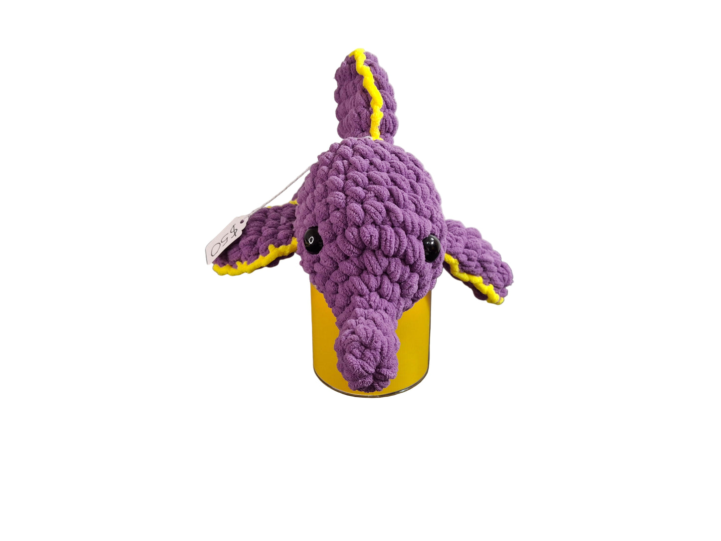 Big 18" Purple Dolphin Plushie with 2 Baby Dolphins – Handmade Stuffed Animal Sea Creatures for Kids
