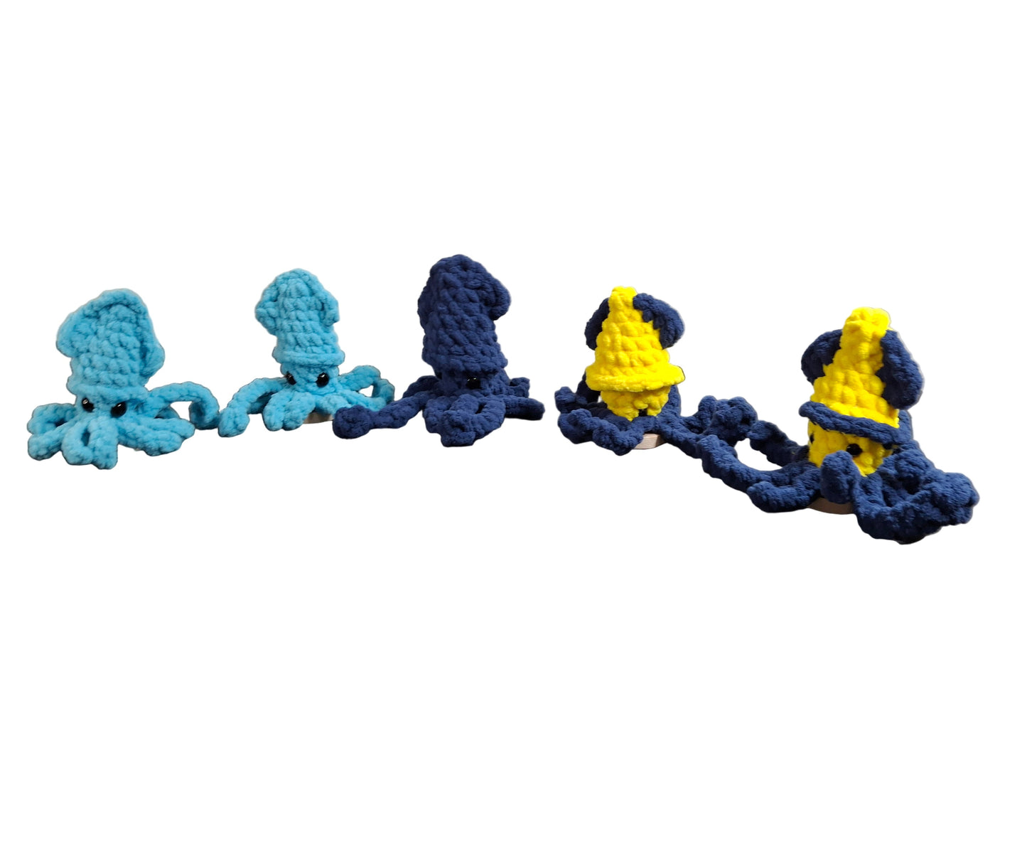 Small Handmade Crocheted Squid Plush Toy -Soft Stuffed Ocean Animal For Kids & Gifts