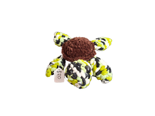 Sea Turtle Plushie – Soft Crocheted Amigurumi Ocean Animal Toy Handmade with Polyester Yarn