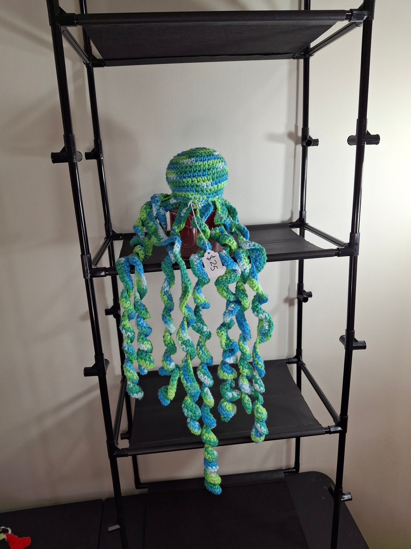 Rainbow Jellyfish Plushie – Colorful Crochet Sea Creature Toy for Ocean Lovers & Gifts