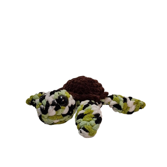 Sea Turtle Plushie – Soft Crocheted Amigurumi Ocean Animal Toy Handmade with Polyester Yarn