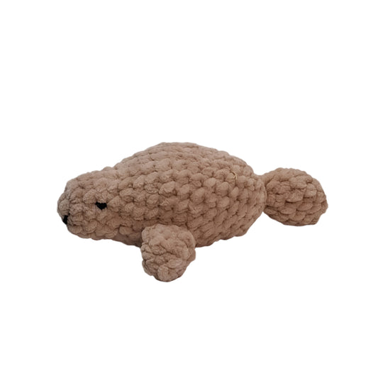 Manatee Plushie – Soft Amigurumi Handmade Crocheted Sea Cow Toy for Ocean Lovers & Gifts