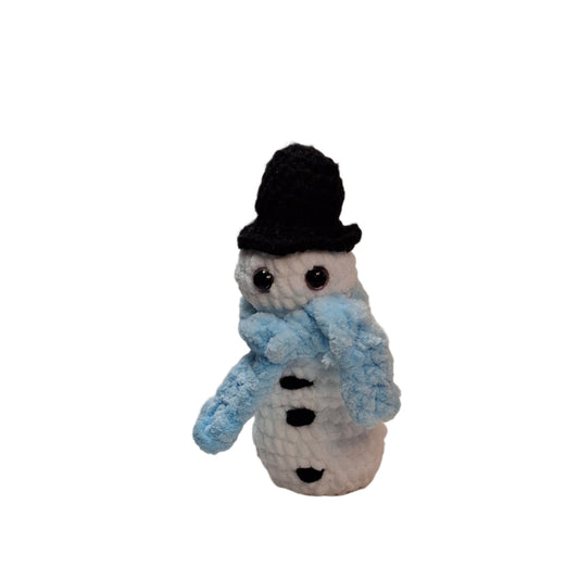 Fancy Standing Snowman With Hat And Scarf