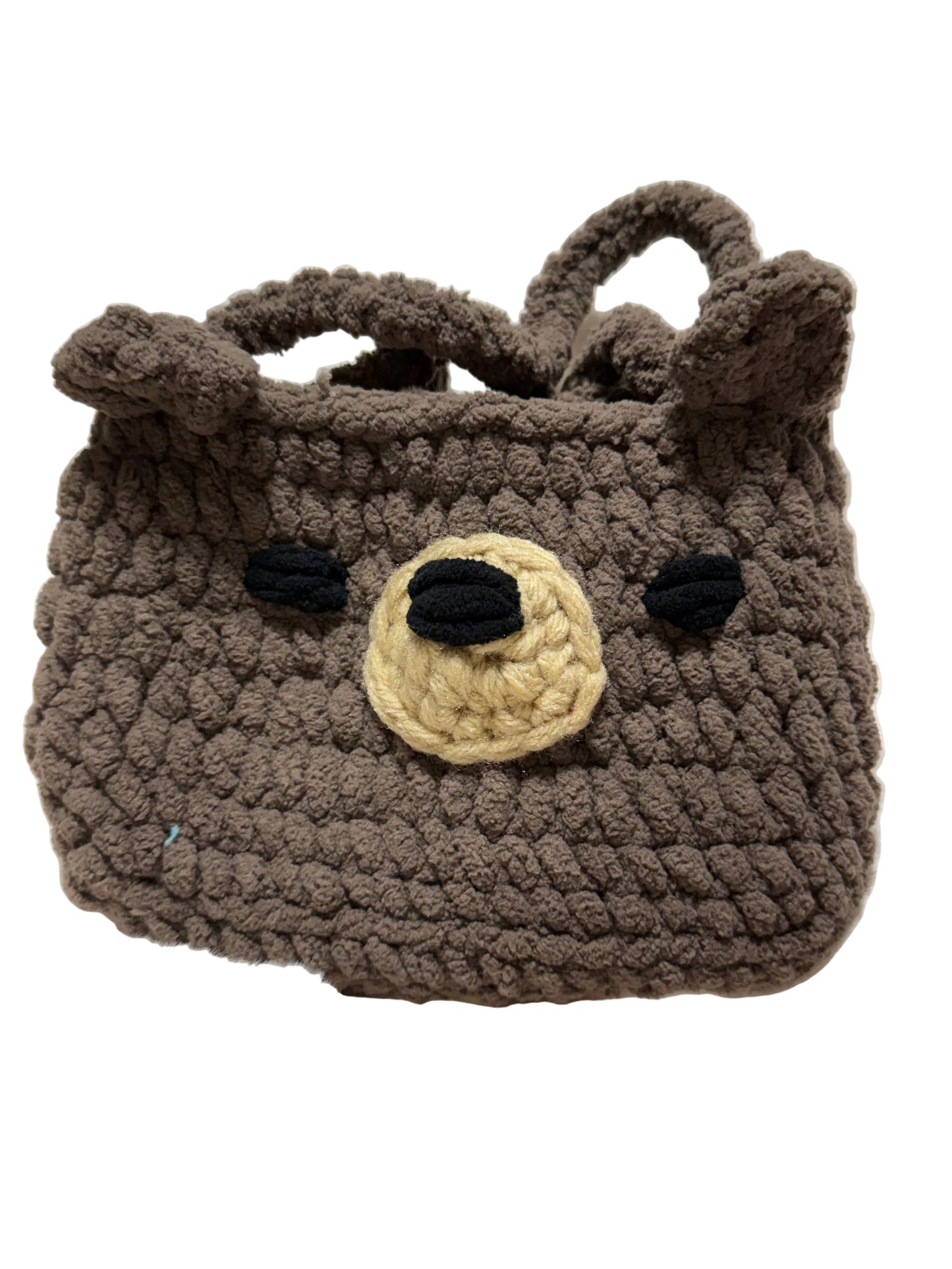 Brown Bear Crochet Handbag Purse for Phone – Grizzly Bear Design