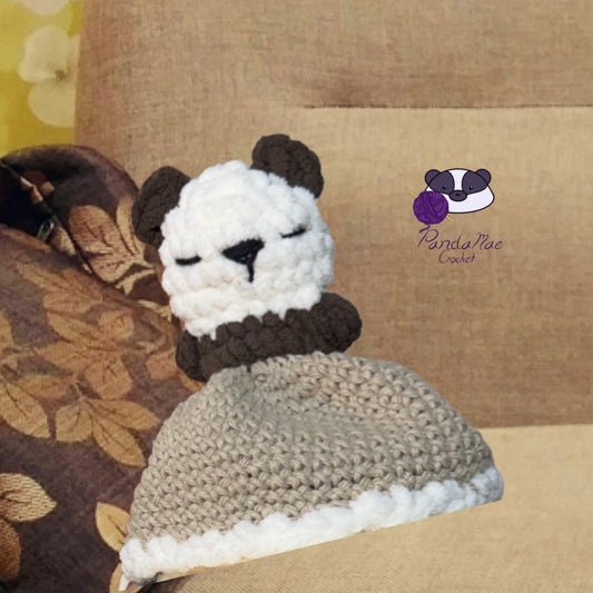 Sleepy Little Loves-Panda Lovey Crochet Pattern Baby Safe Gift No-Sew