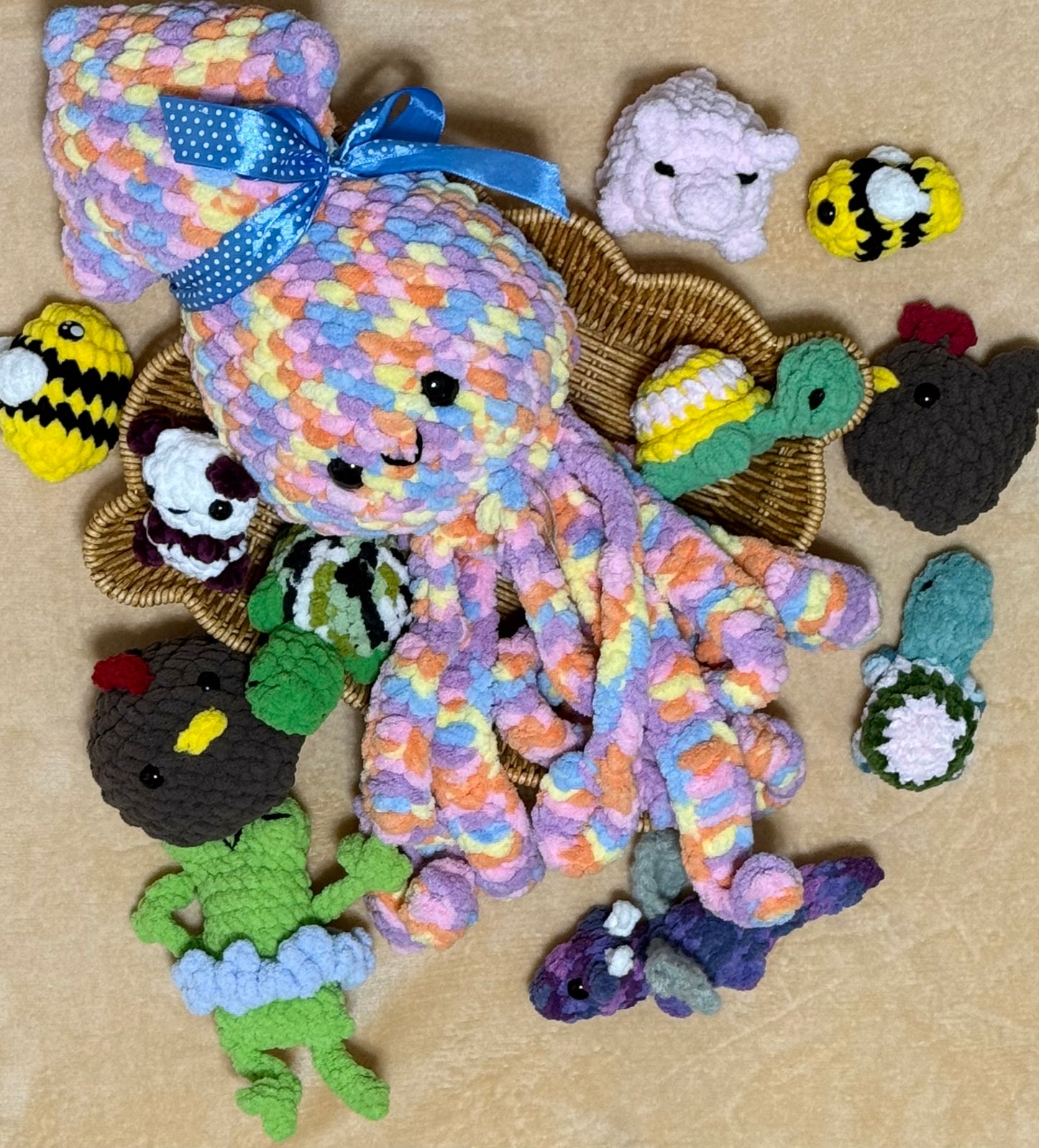 Soft Squid Handmade Plush Stuffed Animals