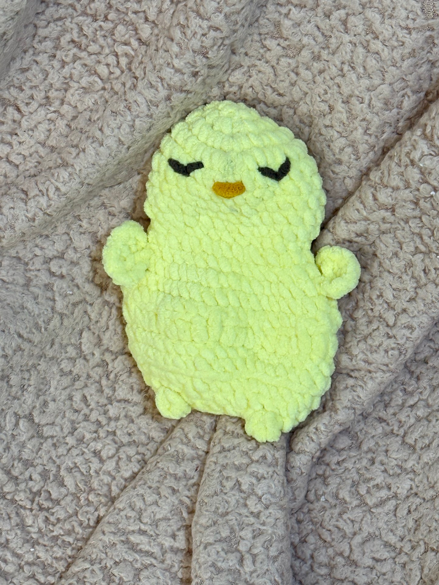 Sleepy Little Loves Fuzzy Chick Lovey Crochet Pattern PDF