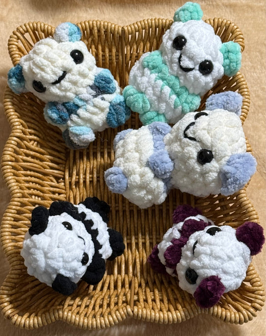 Pocket Pandas Crocheted Plushies