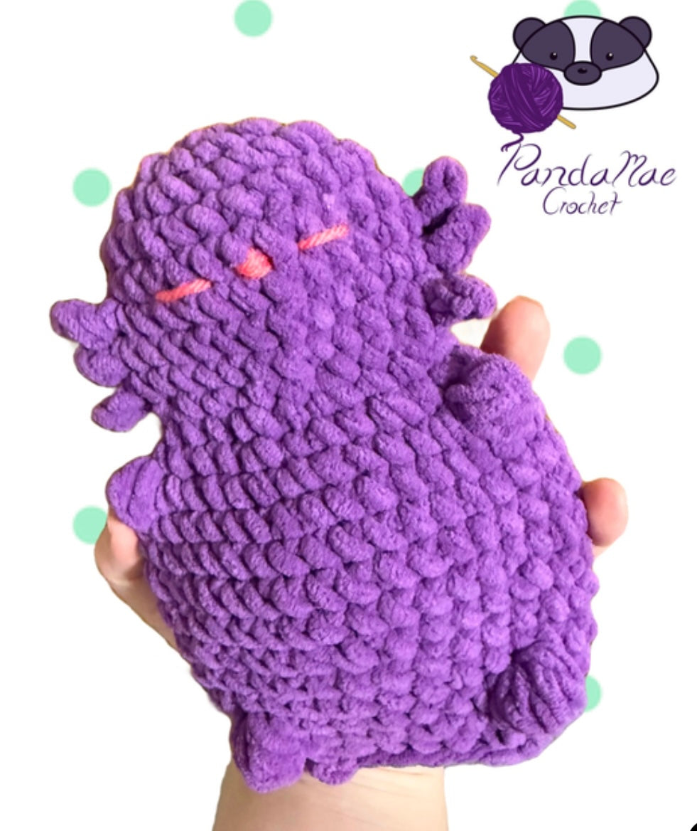 Sleepy Little Loves Soft Snuggle Axolotl Lovey PDF Crochet Pattern