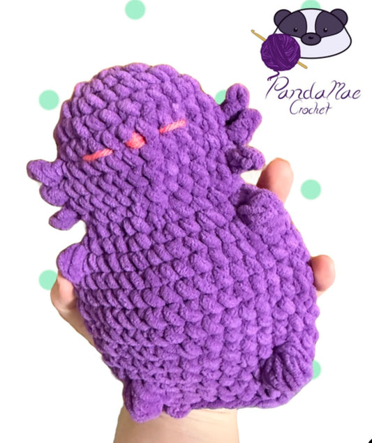 Sleepy Little Loves Soft Snuggle Axolotl Lovey PDF Crochet Pattern