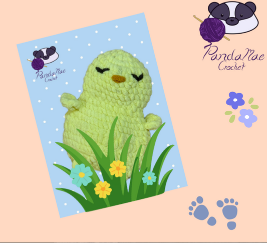 Sleepy Little Loves Fuzzy Chick Lovey Crochet Pattern PDF