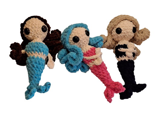 Mermaid Doll Handmade Plush Toy – Soft, Safe & Made for Little Imaginations (Ages 3+)