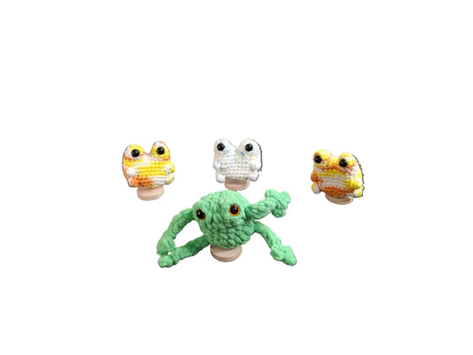 Pocket Frog – Mini Crochet Frogs Plush, Handmade Stuffed Animal Toy, Cute Gift for Kids & Frog Lovers
