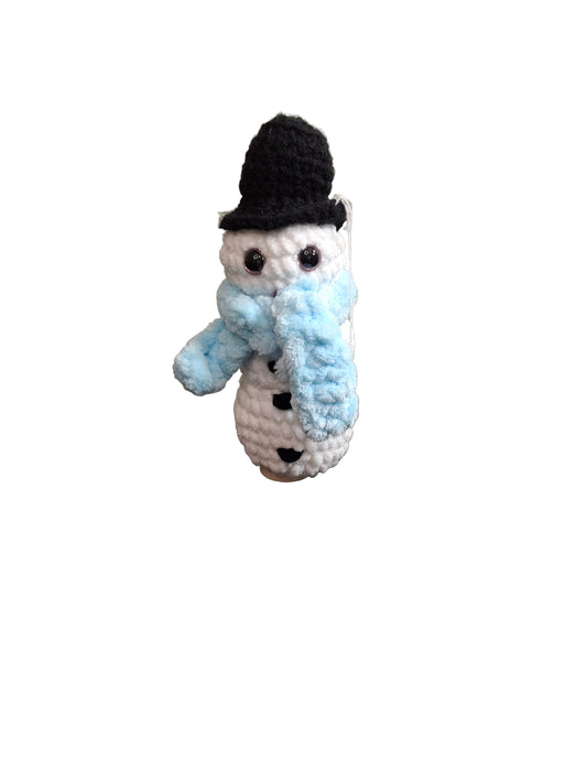 Fancy Standing Snowman With Hat And Scarf