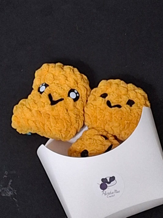 4 PC Chicken Nuggets Crocheted Play Food